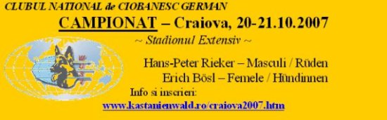 Campionatul National de Ciobanesc German 2007 - Craiova cncg2007